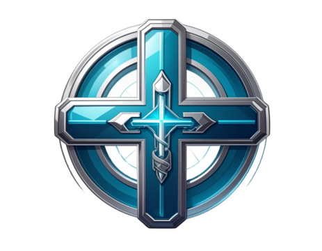 Medical cross health icon isolated on transparent background PNG 