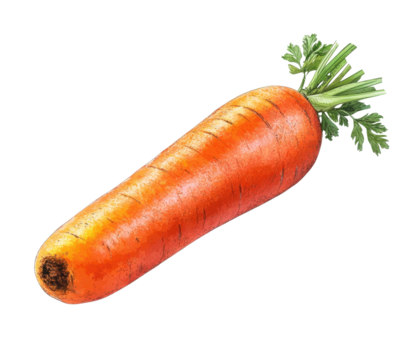 carrot vector illustration on transparent background