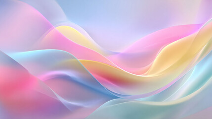 Soft Abstract Background with Flowing Pastel Waves