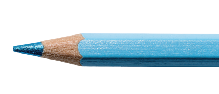 Close-up of a light blue colored pencil (1)
