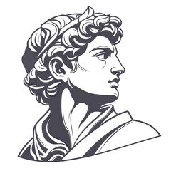 Greek Sculpture Bust of a Young Man in Profile roman