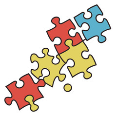 Interconnected Puzzle Pieces jigsaw puzzle solution