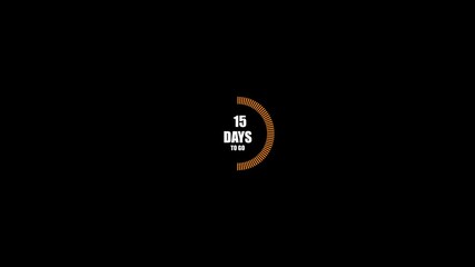 Minimal circular countdown timer showing 30 days left on dark background.
