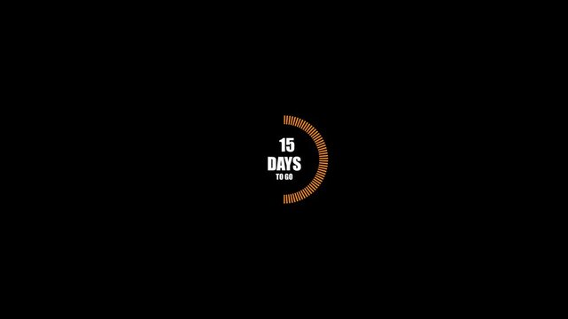 Minimal circular countdown timer showing 30 days left on dark background.
