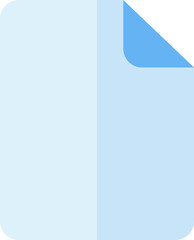 Blank document flat colored isolated icon