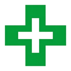 Obraz premium Simple Green Plus Sign Graphic Design