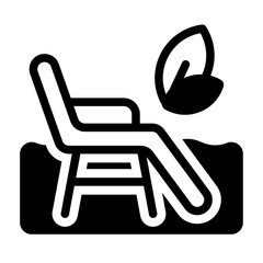 Hydro Relax Chair Line Icon of Hydrotherapy Icon Set