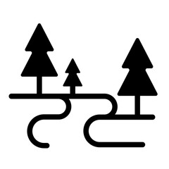 Forest Trail Line Icon of Picnic Spots Icon Set
