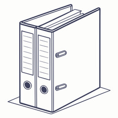 Two Ring Binders Standing Together on a Surface office supplies