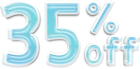 Frosted Number Discount 35 Percent Off Sale