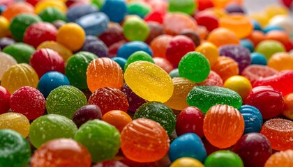 Colorful candy assortment close-up