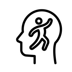 Mindful Movement Line Icon of Dance Therapy Icon Set