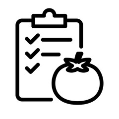 CSA Checklist Line Icon of Community-Supported Agriculture (CSA) Icon Set