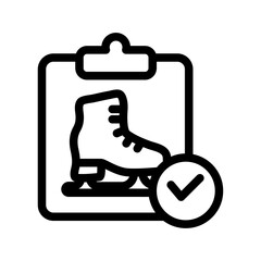 Skating Pass Line Icon of Ice Skating Icon Set