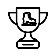 Skating Trophy Line Icon of Ice Skating Icon Set