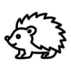 Hedgehog Line Icon of Exotic Pets Icon Set