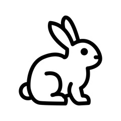 Mini Rabbit Line Icon of Exotic Pets Icon Set