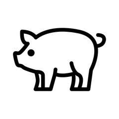Pig Line Icon of Livestock Farming Icon Set
