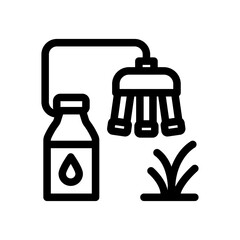 Milking Equipment Line Icon of Dairy Farming Icon Set