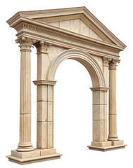 Obraz premium Greek style pillars isolated on white or transparent background