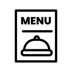 Naklejka premium Menu Card Line Icon of Catering Services Icon Set