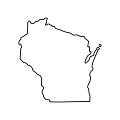 Wisconsin state map outline design