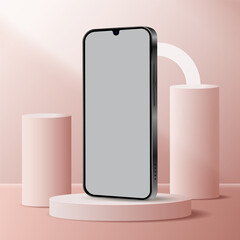 Black Mobile Phone Mockup