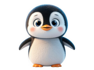 penguin on white background