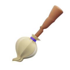 Witch Broom 3D Icon