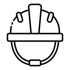 safety helmet icon used for protecting head in construction site