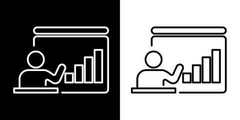Obraz premium Presenting Business Growth Data A Simple Icon