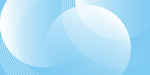 Abstract minimalist banner background, pastel colorful, blue and white gradations. Circle effect style geometric simple art. vector illustratiobn eps10