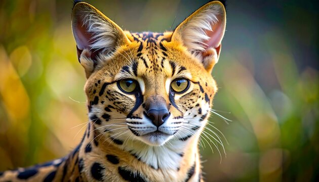 Close-up portrait of a serval cat