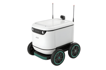 Delivery robot 3d illustration isolated on white or transparent background
