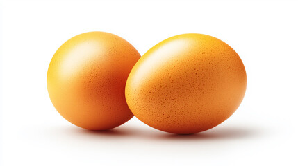 白背景に置かれた卵（赤玉）