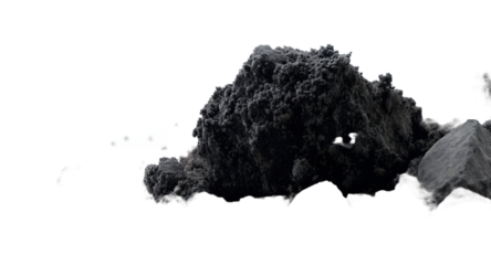 Close-up of Dark Gray Gravel and Powder, Textured Surface, Industrial Material, Abstract Background