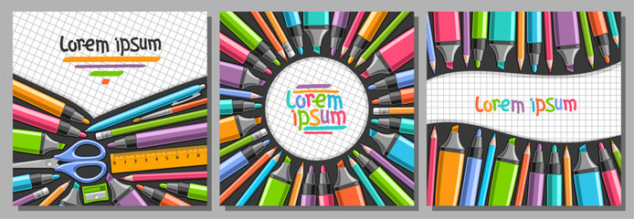 Vector covers with colorful Markers