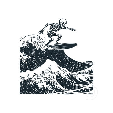 Surfing skeleton