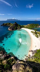 Tropical island beach vista