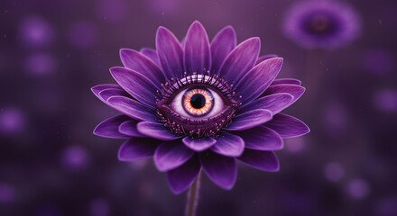 Purple flower with an eye in center