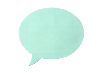 pastel color round paper speech bubble png image on transparent background