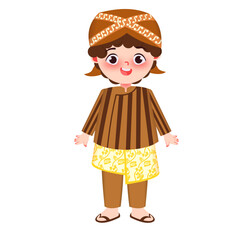 Illustration of Characters in Traditional Clothing