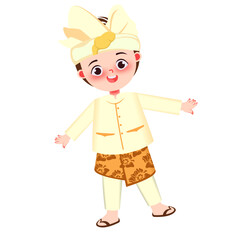 Illustration of Characters in Traditional Clothing