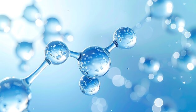 Abstract depiction of water molecules