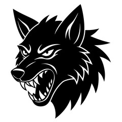 wolf head vector