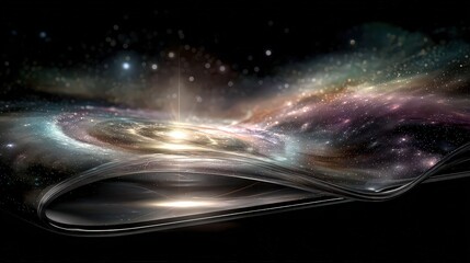 Spiral Galaxy With Cosmic Dust