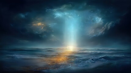 Starlit Cityscape On A Stormy Night