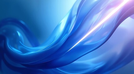 Fototapeta premium A dynamic 3D render with a silk wave and subtle light. A modern concept for elegance, motion, and luxury. Generative Ai.