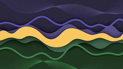 Abstract colorful wave background design with curves and vibrant pattern