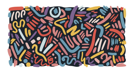Vibrant abstract pattern with playful brush strokes and bold colors, perfect for modern design projects and energetic branding.